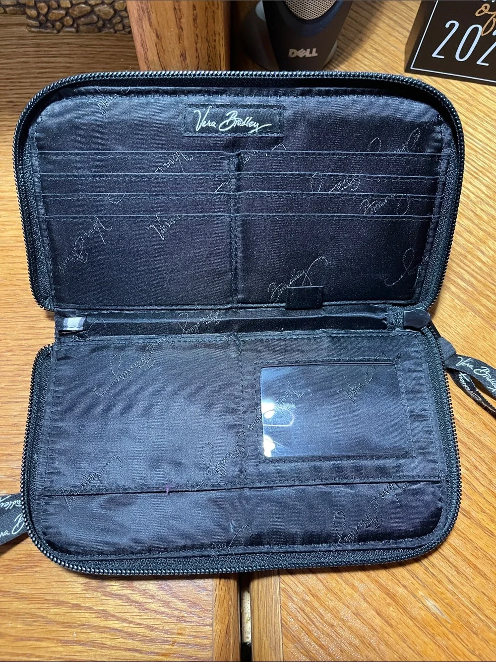 Vera Bradley Black and White Quilted Zip Wallet